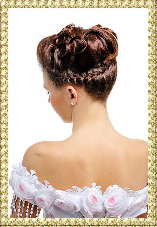 Свадебная прическа коса французкая